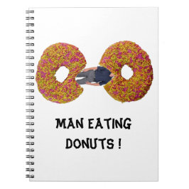 Man isst Donuts ! Notizbuch Notizblock