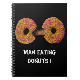 Man isst Donuts ! Notizbuch Notizblock