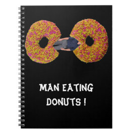 Man isst Donuts ! Notizbuch Notizblock