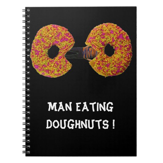 Man isst Donuts ! Notizbuch Notizblock (Vorderseite)
