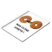 Man isst Donuts ! Notizbuch Notizblock (Linke Seite)