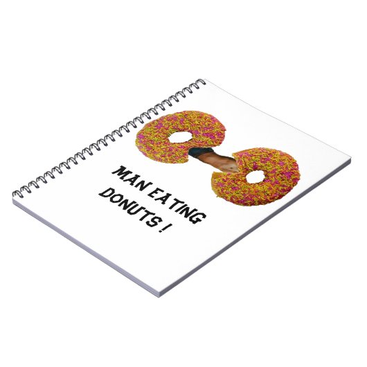 Man isst Donuts ! Notizbuch Notizblock (Linke Seite)
