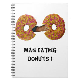 Man isst Donuts ! Notizbuch Notizblock