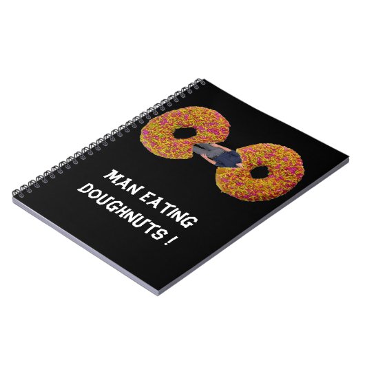 Man isst Donuts ! Notizbuch Notizblock (Linke Seite)