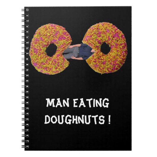 Man isst Donuts ! Notizbuch Notizblock (Vorderseite)