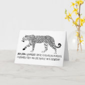 Man isst Leopard Geburtstagkarte Karte (Gelbe Blume)