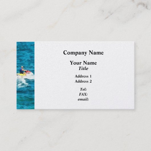 Man Jet Skiing - Platinum Visitenkarte (Vorderseite)