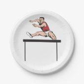 Man Jumping Hurdles Athletics Paper Teller (Vorderseite)