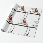 Man Jumping Hurdles Athletics Wrapping Paper Geschenkpapier (Ungerollt)