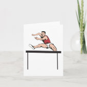 Man Jumping Hurdles Karte (Vorderseite)