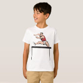 Man Jumping Hurdles T-Shirt (Vorne ganz)