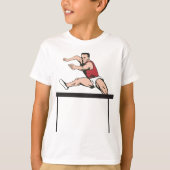 Man Jumping Hurdles T-Shirt (Vorderseite)