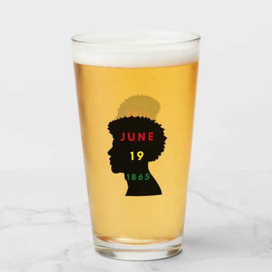 Man Juneteenth Glass Glas (Vorne (Gefüllt))