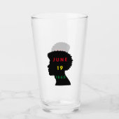 Man Juneteenth Glass Glas (Vorderseite)