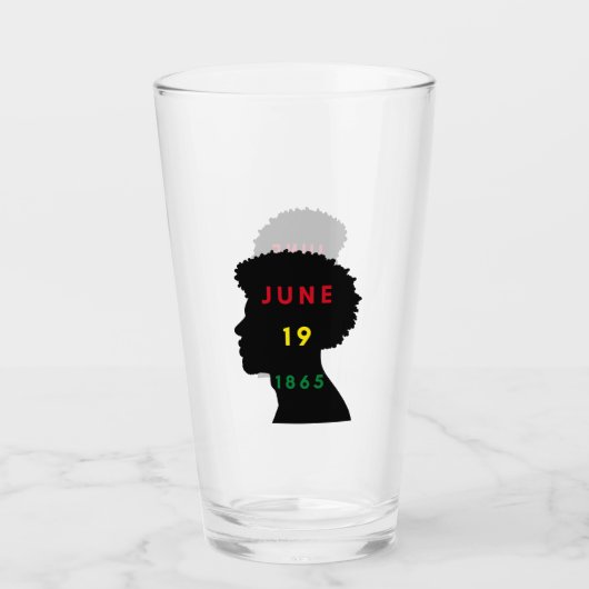 Man Juneteenth Glass Glas (Vorderseite)