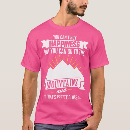 Man kann die Berge im Freien Wandern Natur T-Shirt (Vorderseite)