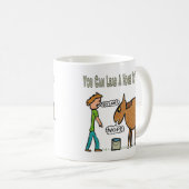 Man kann ein Pferd zum Wasser führen Kaffeetasse (VorderseiteRechts)