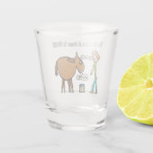 Man kann ein Pferd zum Wasser führen Schnapsglas (Rückseite)