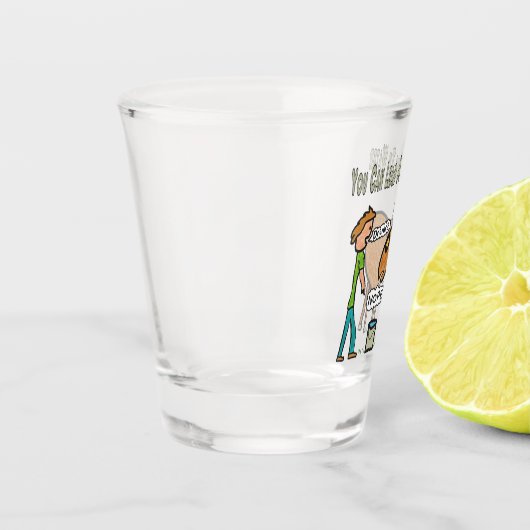 Man kann ein Pferd zum Wasser führen Schnapsglas (Links)