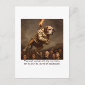 Man kann einem alten Hund keine neuen Tricks beibr Postkarte (Vorderseite)