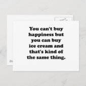 Man kann Eiscreme kaufen Postkarte (Vorne/Hinten)