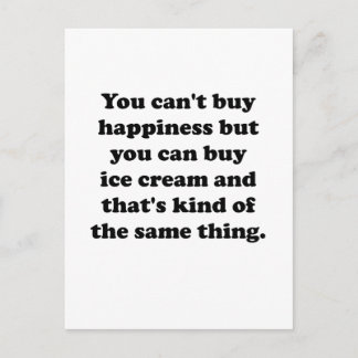 Man kann Eiscreme kaufen Postkarte