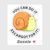 Man kann es als Escargot für einen sonnigen Schnec Aufkleber (Blatt)