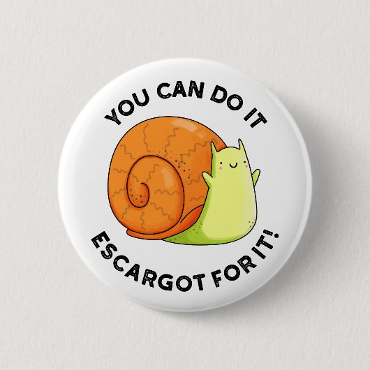 Man kann es als Escargot für einen sonnigen Schnec Button (Vorderseite)