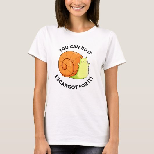 Man kann es als Escargot für einen sonnigen Schnec T-Shirt (Vorderseite)
