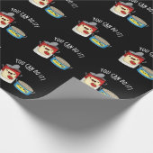 Man kann es lustig konservierte Lebensmittel mache Geschenkpapier (Ecke)