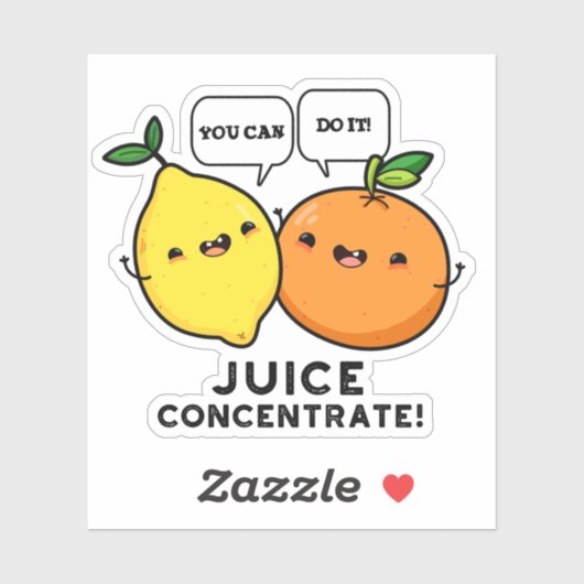 Man kann es saftkonzentrisch machen positive Fruch Aufkleber (Blatt)