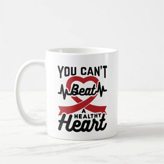 Man kann kein gesundes Herz schlagen Kaffeetasse (Links)