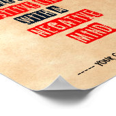 Man kann kein positives Leben mit negativem Geist  Poster (Ecke)