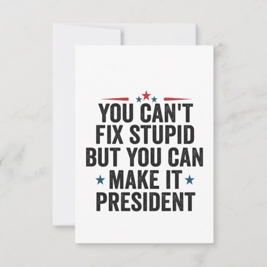 Man kann keinen Dummkopf reparieren, aber man kann Dankeskarte (Vorderseite)