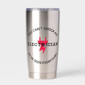 Man kann keinen Elektriker schockieren Thermobecher (Rückseite)