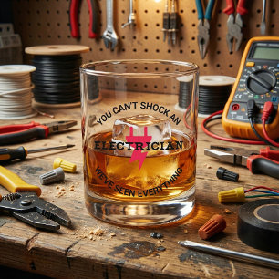 Man kann keinen Elektriker schockieren Whiskyglas