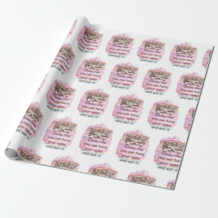 Man kann Kuchen und essen Geschenkpapier