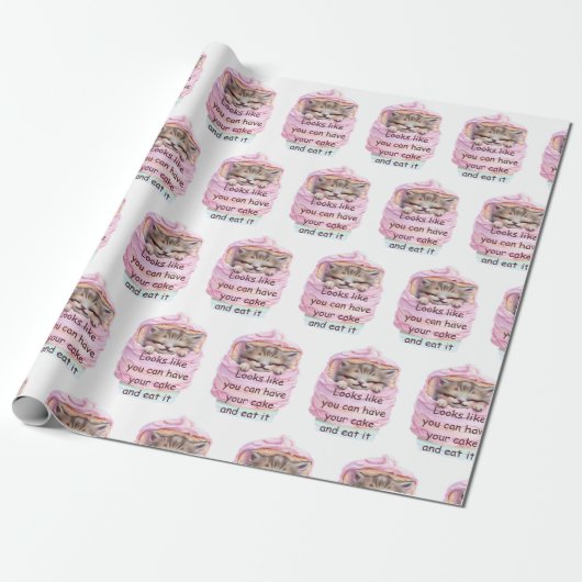Man kann Kuchen und essen Geschenkpapier (Ungerollt)