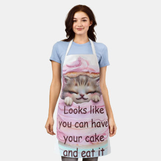 Man kann Kuchen und essen Schürze