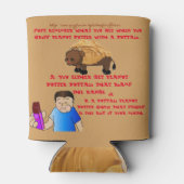 "Man kann nicht in einer Büffelherde rollerskaten" Dosenkühler (Rückseite)