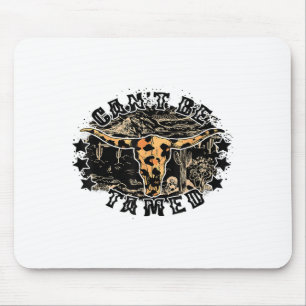 Man kann nicht zähmen, Kuhschädel, Western-Landsch Mousepad