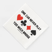 Man kann nie zu viel Bridge und vier Card Anzug sp Serviette (Ecke)