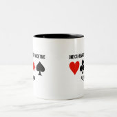 Man kann nie zu viel Zeit mit Bridge verbringen Zweifarbige Tasse (Mittel)