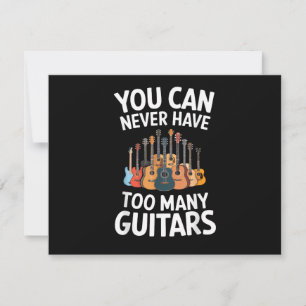 Man kann nie zu viele Gitarren haben, lustiger Mus Einladung