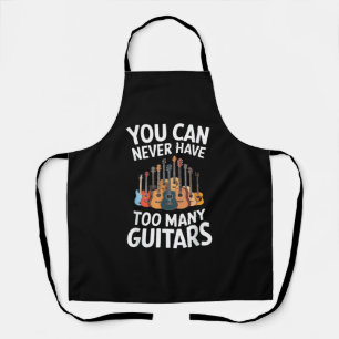 Man kann nie zu viele Gitarren haben, lustiger Mus Schürze