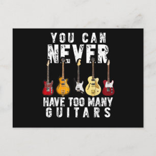 Man kann nie zu viele Gitarren haben Musik Lustig  Feiertagspostkarte