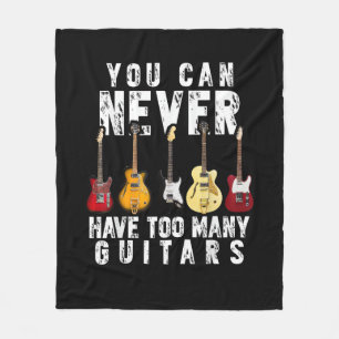 Man kann nie zu viele Gitarren haben Musik Lustige Fleecedecke