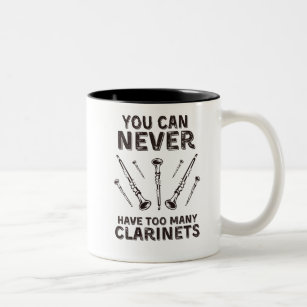 Man kann nie zu viele Klarinetten haben Zweifarbige Tasse