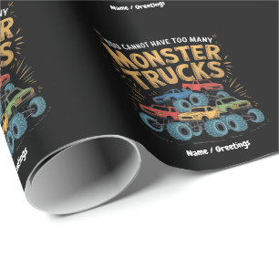 Man Kann Nie Zu Viele Monstertrucks Haben Geschenkpapier