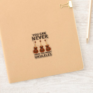 Man kann nie zu viele Ukuleles Vintag haben Aufkleber